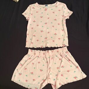 Old Navy Floral Kids Pajama Set - Pink